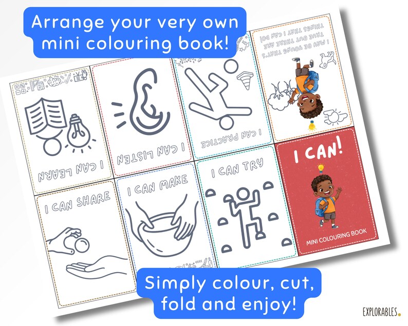 I Can Color R I Can Colouring Mini Colouring Book Kids Identity Awareness and ...