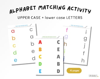 Matching Letters Of The Alphabet Upper Case Lower Case Letters Matching Reading Skills Phonics Learn To Write Worksheets Preschool Primary