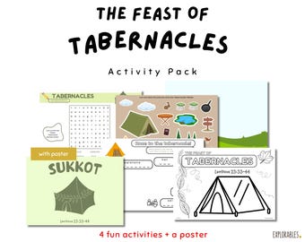The Feast of Tabernacles Activity Pack Sukkot Worksheets For Kids Childrens Fun Activities Hebrew Feast Of YHWH Fall Feasts Autumn Printable