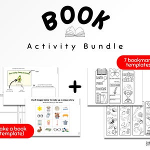 Bookmarks Colour In Pages Make a Book World Book Day Book Mark Prizes Kids Bookmarks Fun Printable Accessories Reading Gift Young Reader