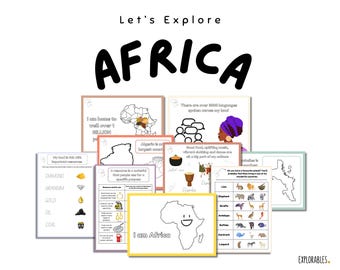 Let's Explore Africa Activity Pack Worksheets About Africa Kids Geography Lesson Continents Countries Resources Tracing African Culture