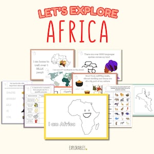 Let's Explore Africa Activity Pack Worksheets About Africa Kids Geography Lesson Continents Countries Resources Tracing African Culture