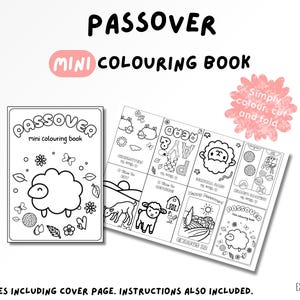 Passover Mini Colouring Book Pesach Activity Ideas Celebration For Hebrew Feast Day Feast Of Unleavened Bread Craft Bible Verse Scripture