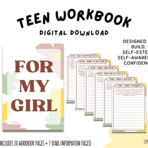 Per la mia ragazza Quaderno di lavoro per adolescenti Costruire fiducia Incoraggiamento Bassa autostima Definizione degli obiettivi Pianificazione Sviluppo personale Emozioni Ansia