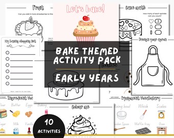 Bake Themed Activity Pack For Kids Printable Baking Activities Colouring Decorating Shopping List Maths Counting Ingredients Equipment Fun