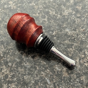 Beautiful African Padauk Wood Bottle Stopper