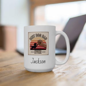Best Dog Dad Ever, Father&#39;s Day, Ceramic Mug, Retro Gift for Dog Lovers, Pet Owners, Dog Dad Gift, Coffee Cup, Tea Mug
