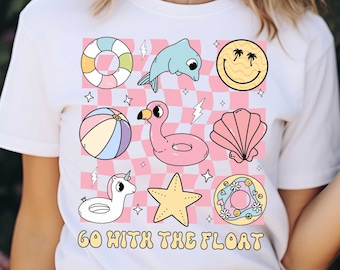 Gehen Sie mit dem Schwimmer PNG Sublimationsdesign, Pool Floats, Sommer Sublimation, lustiger Sommer Png, trendiger PNG, Hallo Sommer Png, Sommer Vibes Png