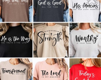Minimale christelijke offerte SVG PNG-bundel, motiverende citaten Svg bundel, christelijke sublimatie ontwerpen, esthetische bijbelvers shirt, Cricut