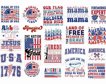 20 Retro 4th Of July SVG PNG Bundle, 4th Of July Svg, Patriotic Svg, USA Svg, America Svg, Independence Day Svg, Svg Cricut, Png Sublimation