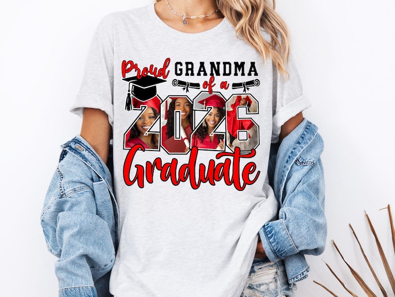 Plantilla editable en CANVA de graduación 2026, SVG PNG de graduación 2026, SVG personalizado con foto de graduación 2026, SVG de familia orgullosa de graduarse imagen 4