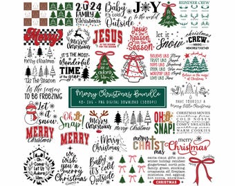 40+ Pacchetto SVG di Natale, SVG invernale, SVG di Babbo Natale, Festa, Buon Natale, Pacchetto di Natale, Equipaggio di Natale, Maglietta di Natale SVG PNG