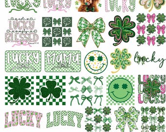 25+ St Patricks Day PNG Bundle, Retro St Patrick Png Sublimation, Happy Patrick's Day, Shamrock Png, St Pattys Day, Irish Day Png, Lucky Png
