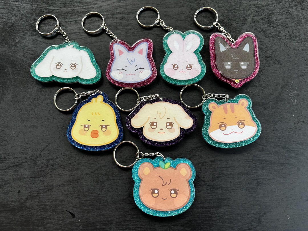 Aniteez Keychains Ateez Aniteez Keychain Glitter Resin - Etsy