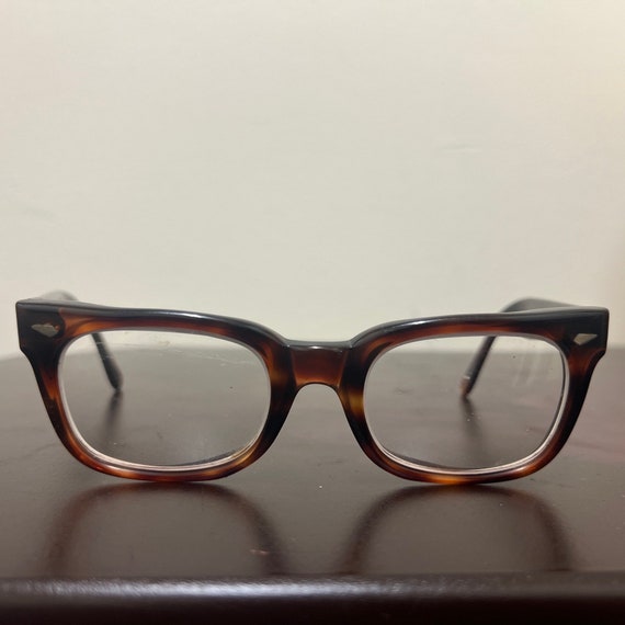 Vintage American Optical AO Tortoise Brown Milita… - image 5