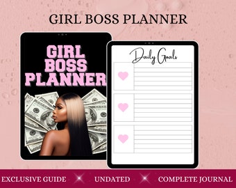 Agenda Girl Boss : lot pour petite entreprise, classeur d'entreprise, suivi du budget, feuilles de calcul, modèle imprimable