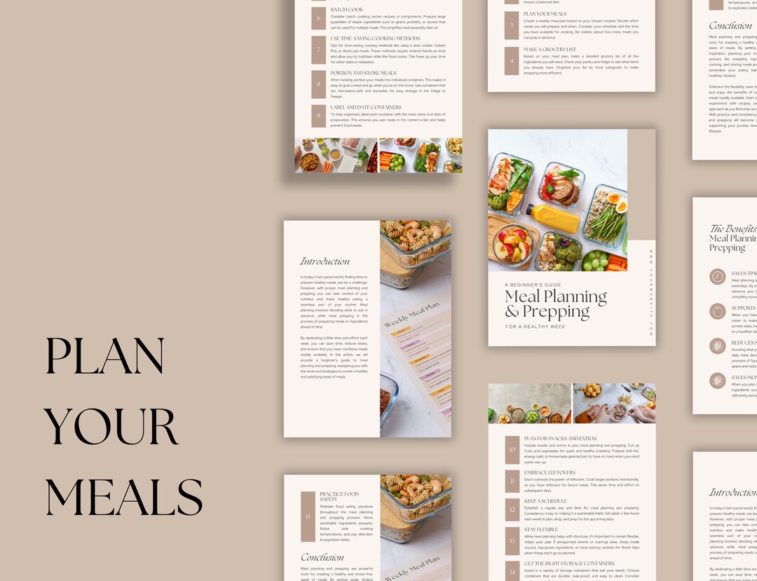 Mastering Meal Prep: Plan Your Way to Effortless Eating - Etsy