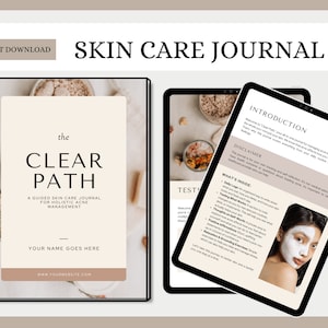 Acne Management: Journal Printable, Skincare Routine PDF, Clear Skin Guide
