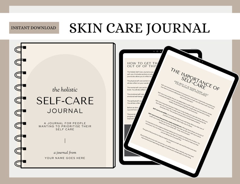 Nourish Your Skin, Nourish Your Soul: A Holistic Self-Care Journal for Radiant Wellness Printable PDF, Self Care Routine image 3