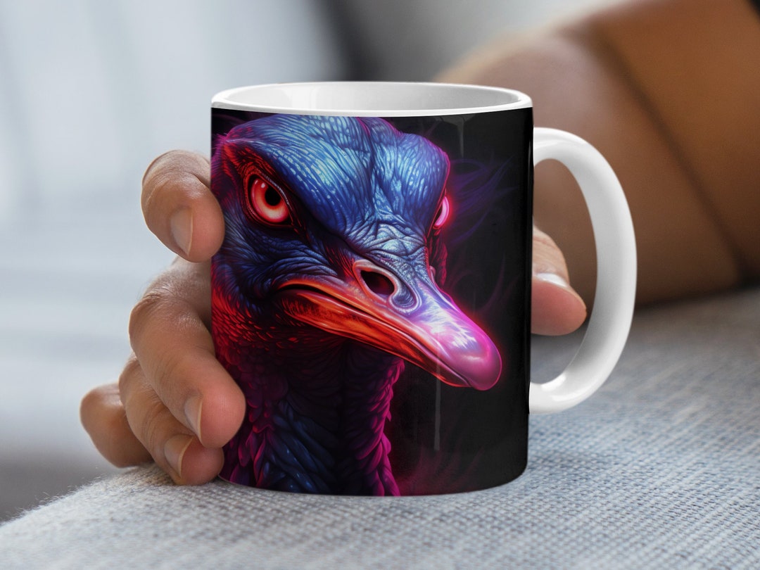 Unique Emu Design Mug, Emu Enthusiast Gift, Emu Lover Coffee Cup, Funny ...