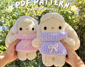 Buy Baby Bunny in Turtleneck Sweater Crochet Pattern Online in