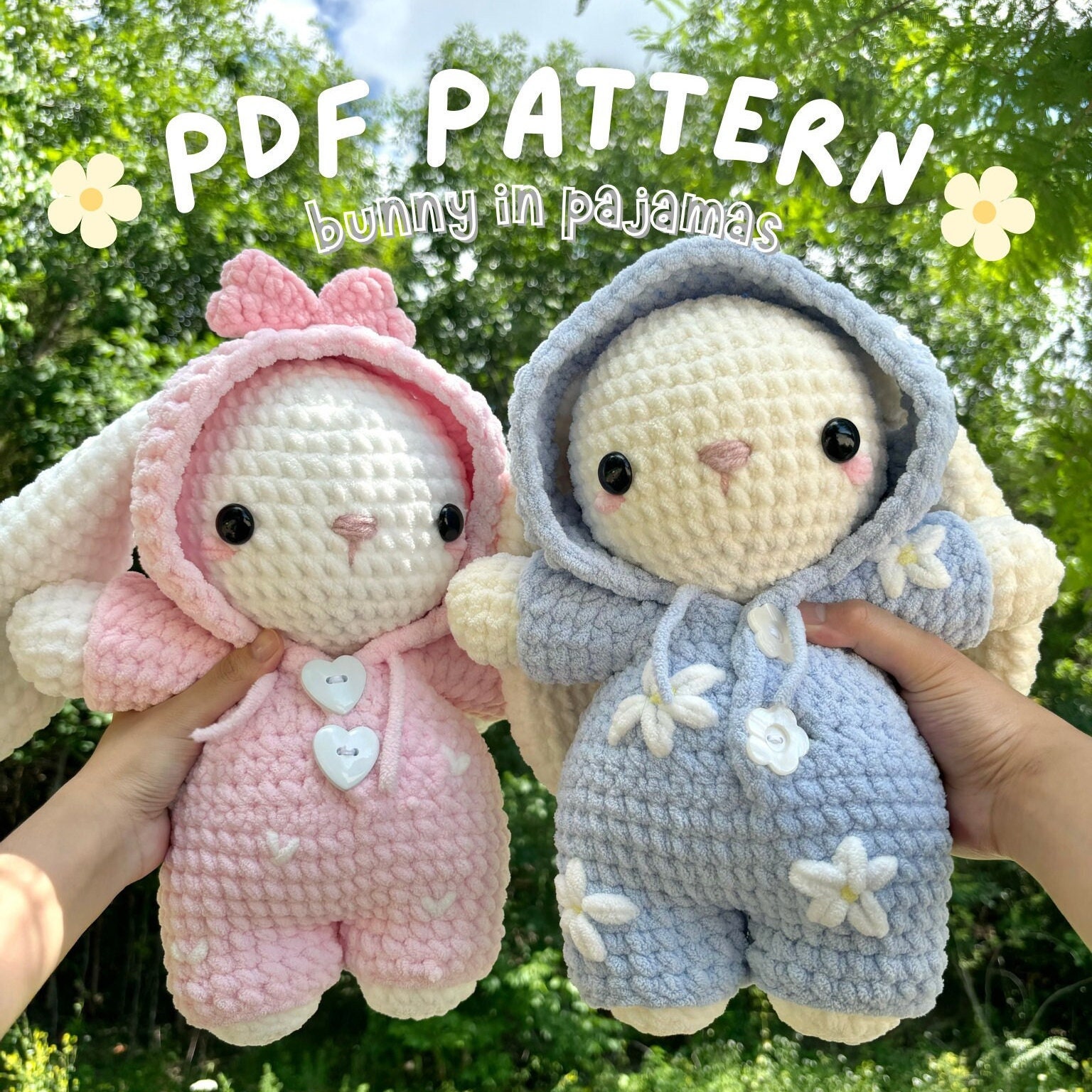 9 in 1 パジャマバニーかぎ針編みパターン - Etsy 日本