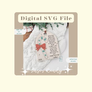 Ornamento de impressão digital SVG | Ornamento infantil SVG | Arquivo digital de Natal | Arquivo de presente de Natal faça você mesmo | Arquivo pronto para laser | Arquivo SVG | Impressão digital