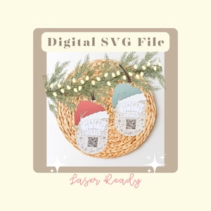 SVG Santa Christmas Tracker | Santa QR Code Digital | Elf Surveillance SVG | Santa Tracker | Christmas Magic | Christmas ornament |
