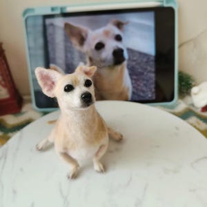 Custom Dog Replica, 3D Wool Dog Portrait, Felted Dog Sculpture, Realistic Handmade Dog Figurine, Personalized Dog Memorial, Halloween Gift