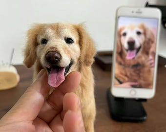 Benutzerdefinierte Nadel gefilzte Hundefigur - Wolle Haustier Porträt - Handgemachte Hunde Gedenkstätte Skulptur Geschenk