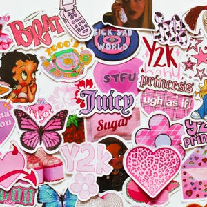 Stickers Vintage Y2K - Autocollants Esthétiques pour Ordinateur Portable, Moteur, Bagages et Skateboard