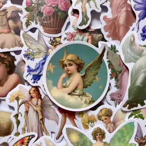 Autocollants Elfes Conte de Fées, Stickers Peinture à l’Huile Décoratifs pour Ordinateur, Planche à Roulettes, Vélo, Valise