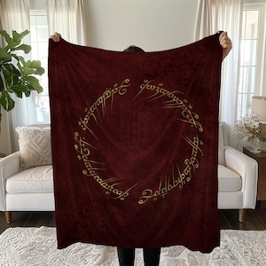 Middle Earth Blanket, Middle Earth Movie Blanket, Themed Blanket, Popular Movie Blanket, Designer Fantastic Blanketing, Magic Blanket