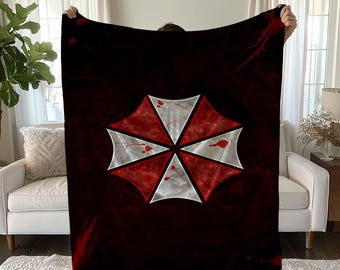 Resident Blanket, Apocalypse, Umbrella Blanket, UMBRELLA, Gaming Gift Blanket, Game Blanket, Video Game Blanket, Umbrella Patterned Blanket