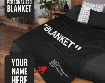 Velvet Throw Blanket, Private Label, Sneakerhead Hypebeast, Boyfriend, Son Gift, Christmas Gift Blanket