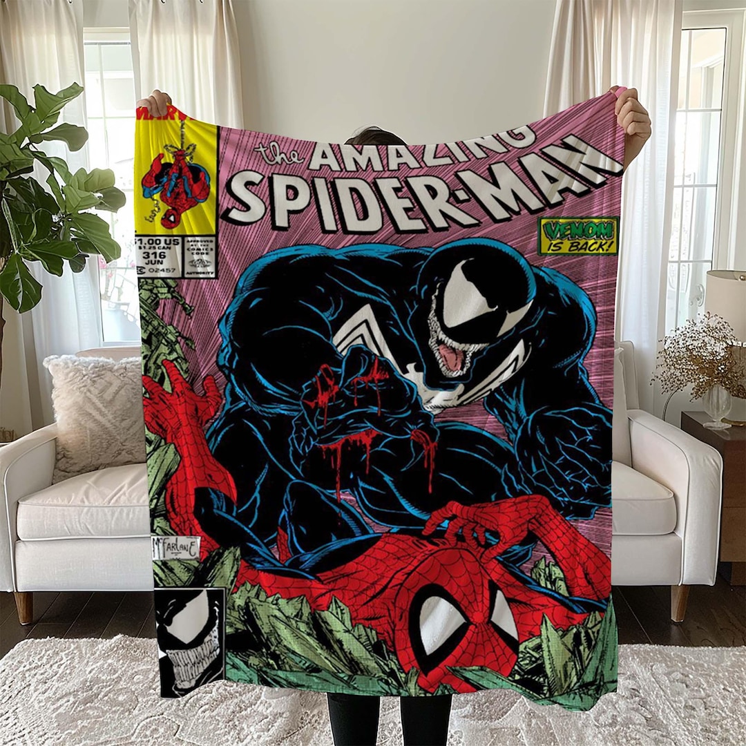 Spider-man Comic Book Throw Blanket: Superhero Gift - Etsy