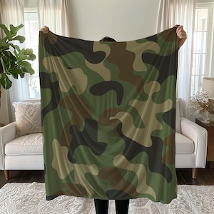 Camo Decke, Camouflage Decke, Camo Decke, Camo Fleece-Decke, Camo Erwachsene Decke, Decke, Army Camouflage Decke