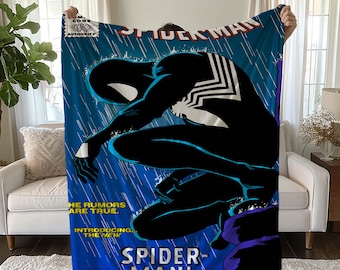 Spider-Man Blanket, Comic Book, Superhero Throw, Retro Comic, Superhero Gift, Comic Decor, Graphic Art Blanket, Heroic Blanket, Unique Rug