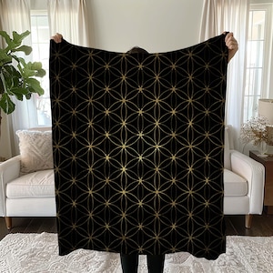 Flower Of Life Blanket, Sacred Geometry, Flower Of Life, Spiritual Blanket