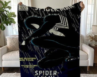 Manta negra de Spider-Man: regalo de cómic de superhéroe