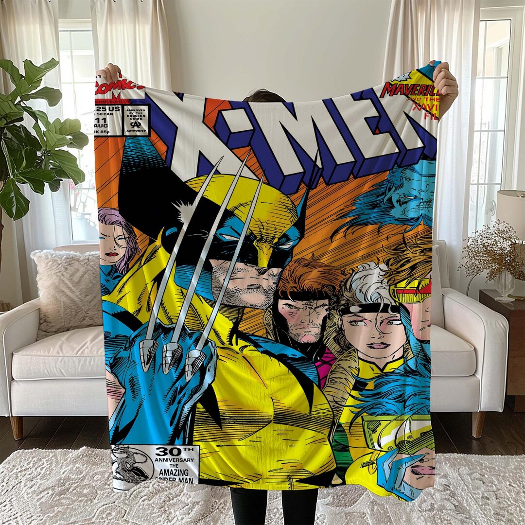 X-men Comic Blanket: Soft Fuzzy Throw, Birthday Gift - Etsy
