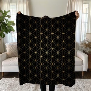 Flower of Life Blanket, Sacred Geometry Blanket, Flower of life, Spiritual Blanket, Sacred Geometry Decor Blanket, Floral Design