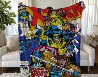 X-Men Throw Blanket: Superhero Comic Book Art, Mutant Power