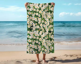 Daisy Beach Towel: Sand Free Microfiber, Quick Drying