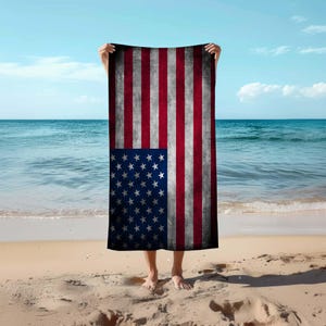 Amerikanische Flagge Strandtuch, amerikanisch gemustertes Handtuch, Amerika