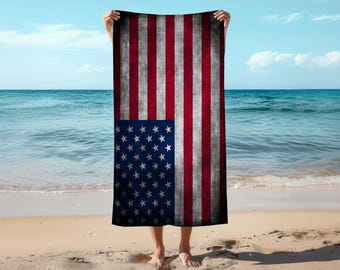 American Flag Beach Towel, American Patterned Towel, America