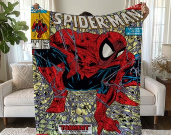 Manta de cómic de Spiderman: Manta de dibujos animados de leyenda