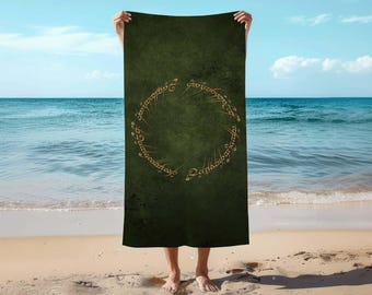 Middle Earth Beach Towel, Green Color Towel