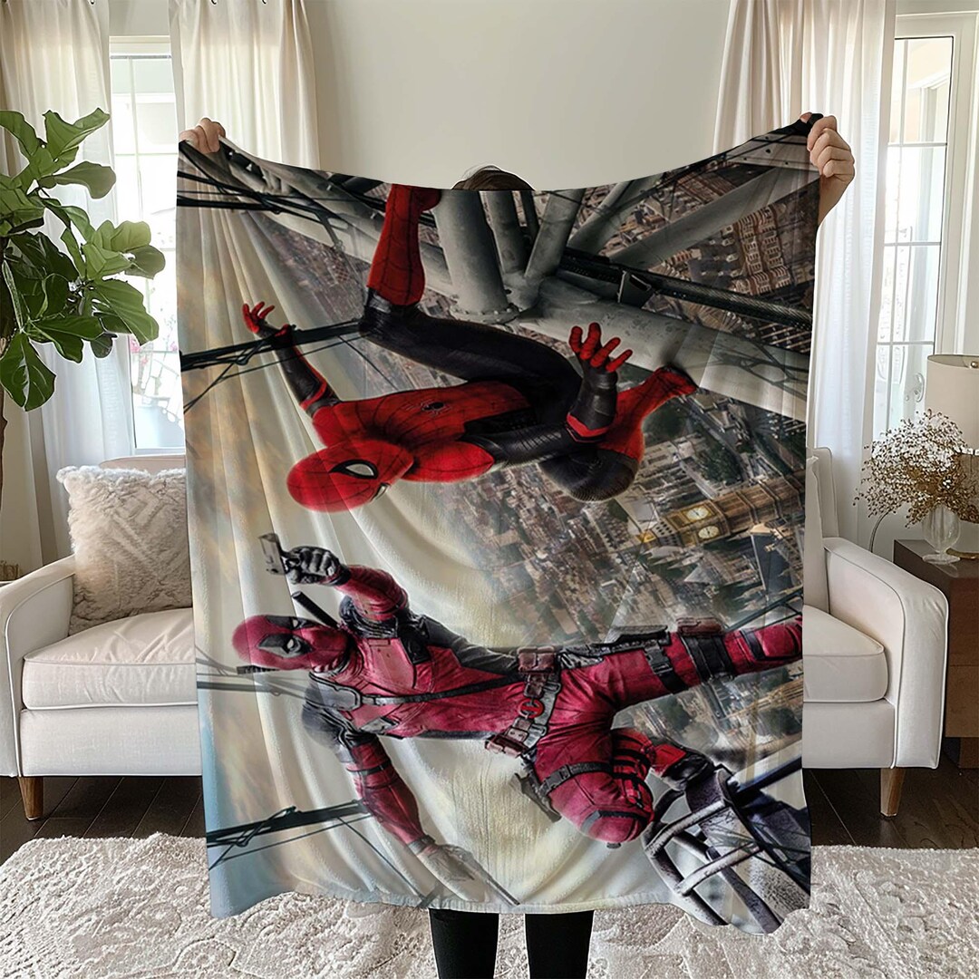 Deadpool & Spider-man Blanket: Cozy Fan Throw - Etsy