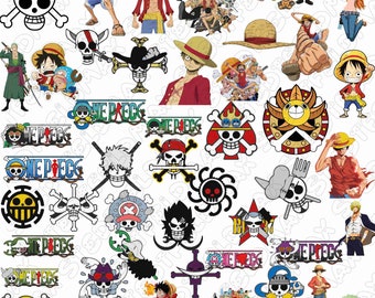 Mega One Piece PNG Bundle, Anime Bundle SVG, One Piece Sticker, beliebte Cartoon SVG, digitaler Download